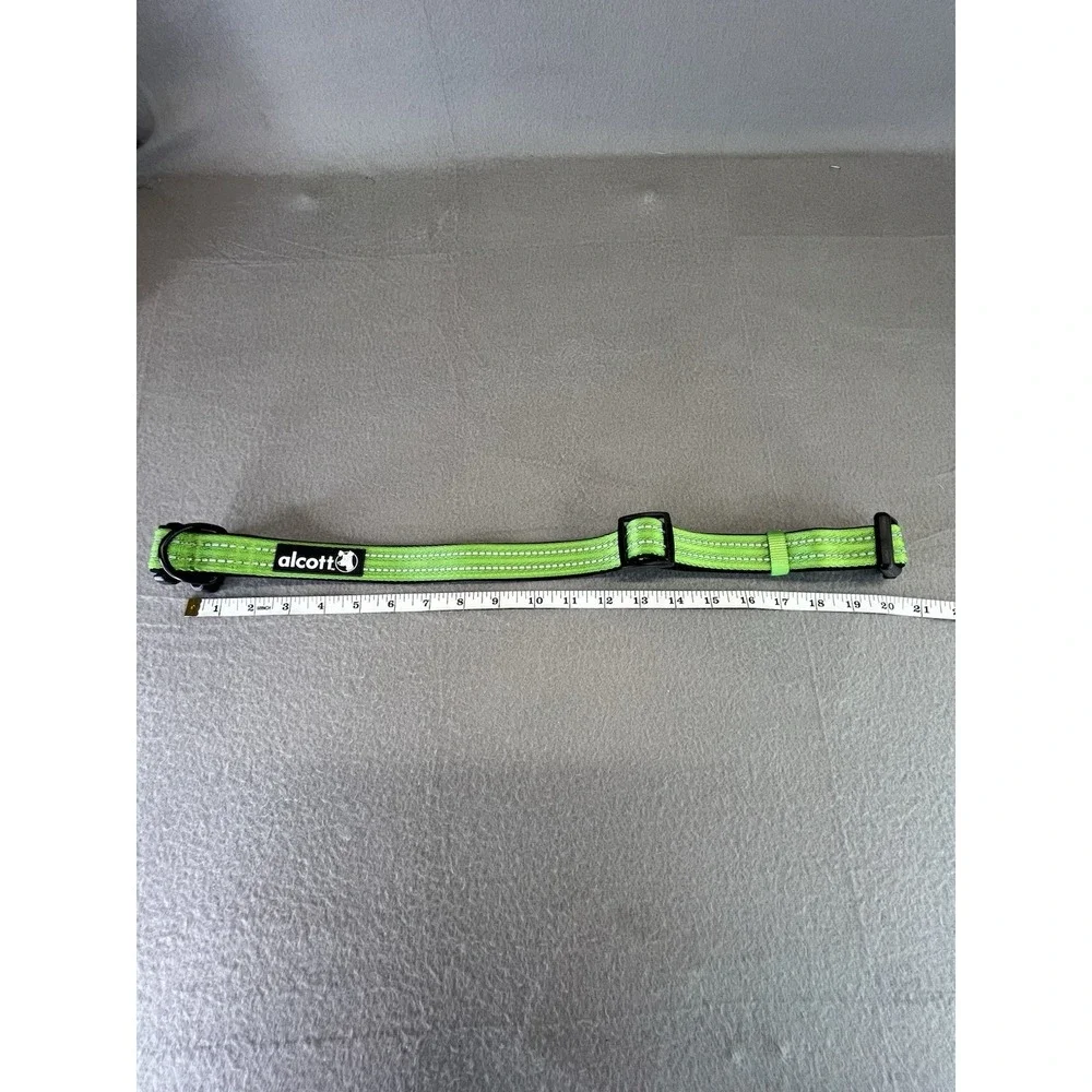 Alcott Adventures Green Padded Reflective Dog Collar Size Large New
